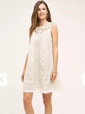 Anthropologie Vanessa Virginia Floral Lace Swing Dress - Size 4